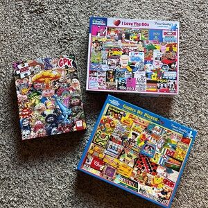 White Mountain Puzzle Set - Vibrant Retro Themes